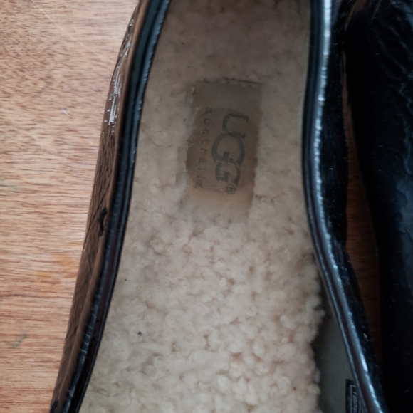 Black Leather UGG Loafers - Picture 3 of 10